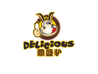 周国强的鼎盛驴动物卡通logo设计