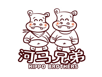 刘业伟的河马兄弟logo设计