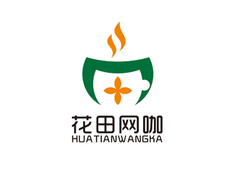 陈今朝的花田网咖logo设计