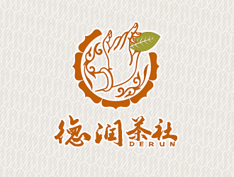 文大为的德润茶社茶馆logo设计