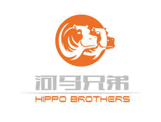河马兄弟logo设计