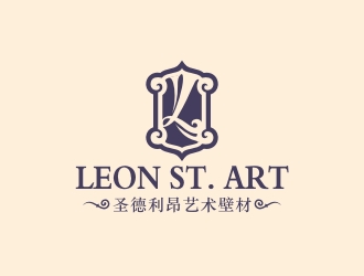 曾翼的圣德利昂艺术壁材LEON ST. ARTlogo设计