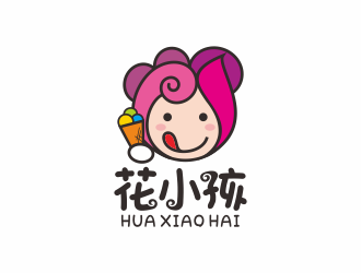 何嘉健的花小孩 甜品店logo设计