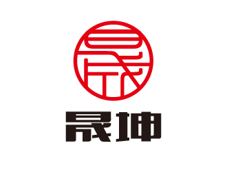 孙金泽的圆形logo设计 晟坤车头前脸标志logo设计