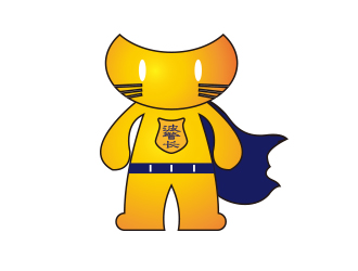 孙金泽的波警长安保防盗吉祥物logo设计