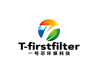 周金进的T-firstfilter一号芯环保科技logo设计