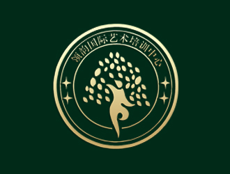 朱兵的领韵国际艺术培训中心logo设计