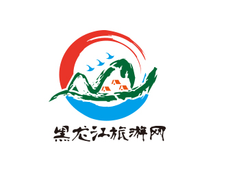 色摄觉的黑龙江旅游网logo设计