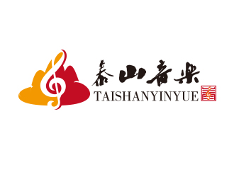 色摄觉的泰山音乐艺术培训学校logo设计