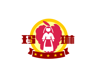 姜彦海的玛琳红树莓果汁饮料logo设计