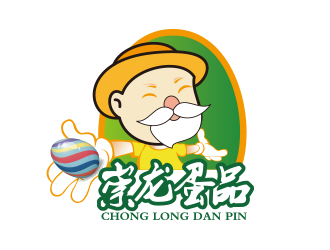 黄安悦的崇龙蛋品 人物卡通设计logo设计