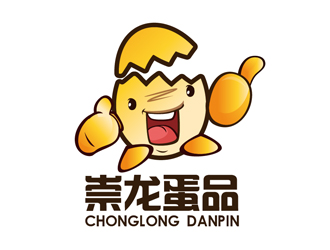 秦晓东的崇龙蛋品 人物卡通设计logo设计