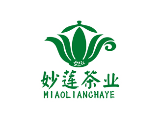 陈今朝的妙莲茶业logo设计
