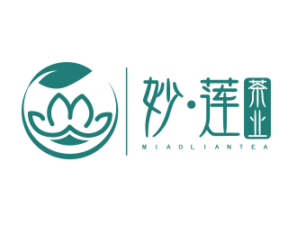 向青的妙莲茶业logo设计