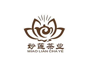 盛铭的妙莲茶业logo设计