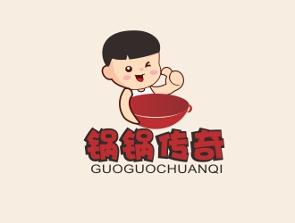 胡红志的锅锅传奇 卡通logo设计