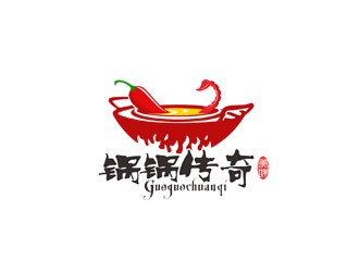 郭庆忠的锅锅传奇 卡通logo设计