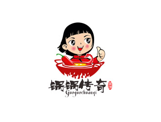 郭庆忠的锅锅传奇 卡通logo设计