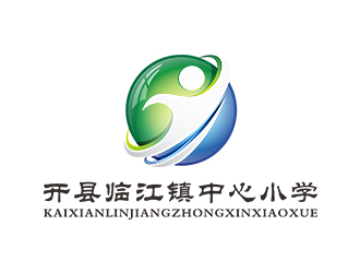 余佑光的开县临江镇中心小学logo设计
