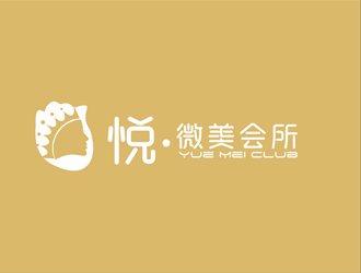 刘彩云的美容会所logo设计 悦·微美会所logo设计