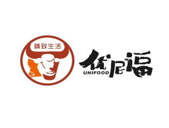 优尼福（unifood）logo设计