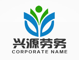 张青革的湖南兴源劳务有限公司logo设计