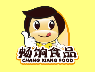 黄安悦的畅饷食品【卡通】logo设计