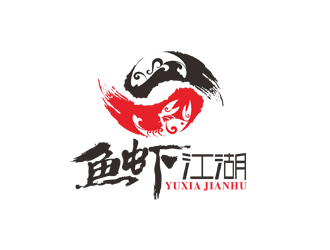 周国强的鱼虾江湖logo设计