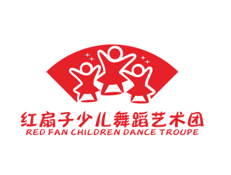 刘彩云的红扇子少儿舞蹈艺术团logo设计