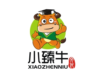 小臻牛儿童教育培训吉祥物设计logo设计
