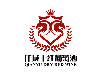 谭家强的仟域干红葡萄酒logo设计