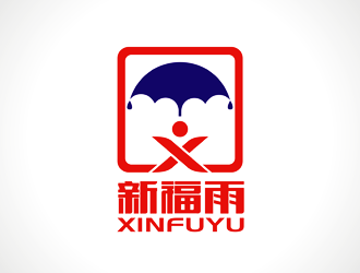 谭家强的新福雨 雨伞雨具logo设计