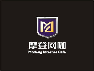 梁俊的摩登网咖网吧logo设计