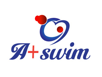 晓熹的A+swim 亲子游泳培训logo设计