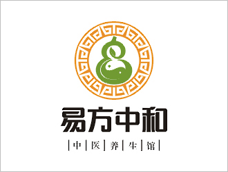 梁俊的易方中和中医养生馆logo设计