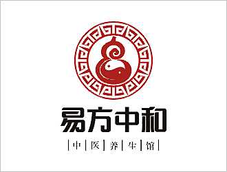 梁俊的易方中和中医养生馆logo设计