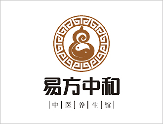 梁俊的易方中和中医养生馆logo设计