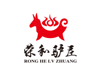 孙金泽的荣和驴庄 动物卡通设计logo设计
