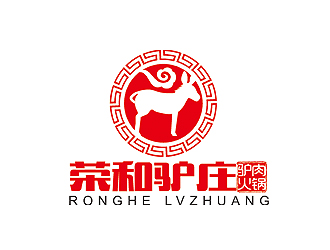 赵鹏的荣和驴庄 动物卡通设计logo设计