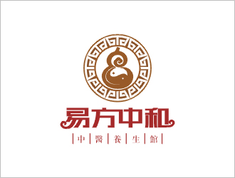 梁俊的易方中和中医养生馆logo设计