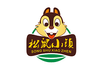 盛铭的松鼠小镇食品销售，动物卡通形象logo设计