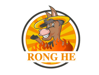 晓熹的荣和驴庄 动物卡通设计logo设计