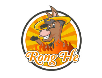 晓熹的荣和驴庄 动物卡通设计logo设计