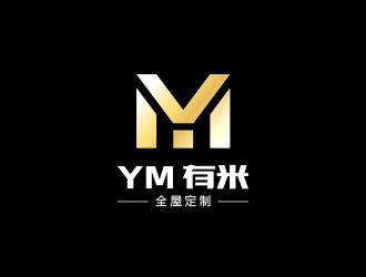 字母logo设计 YM 有米logo设计