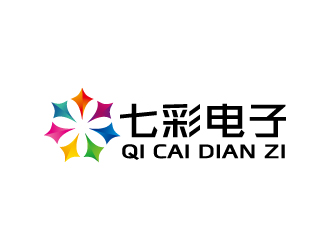 周金进的深圳市七彩电子有限公司logo设计