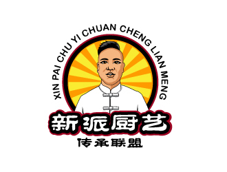 晓熹的新派厨艺传承联盟 人物形象卡通设计logo设计