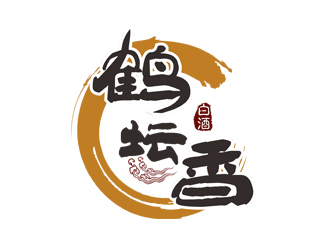 刘彩云的鹤坛香白酒logo设计
