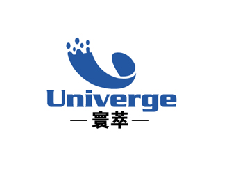 秦晓东的寰萃Univerge+logo（公司中英文名+图形组合）logo设计