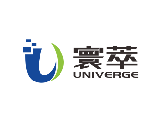 林思源的寰萃Univerge+logo（公司中英文名+图形组合）logo设计