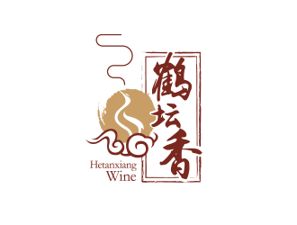 勇炎的鹤坛香白酒logo设计